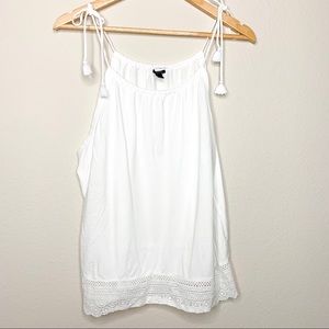 J Crew White Lace Top